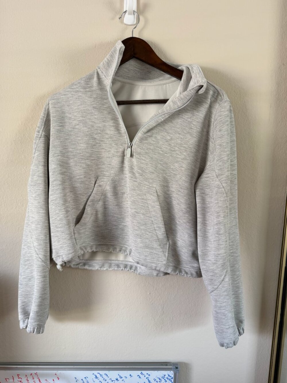 Lululemon Scuba Cropped Half-Zip Pullover Grey 6